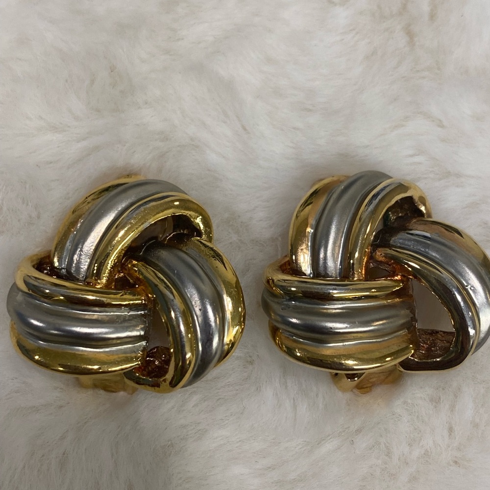 Vintage Gold/Silver Clip On Earrings